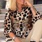 Bluse im Allover Leo-Look Chill Out - beige-taupe-mehrfarbig