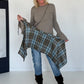 Waist Wrap im Karomuster - hellblau-mokka-mehrfarbig
