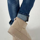 Cozy low boot model “Cloudie” - beige
