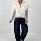Weste mit besonderen Verschlussdetails - creme