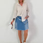 Strukturierte Bluse - beige