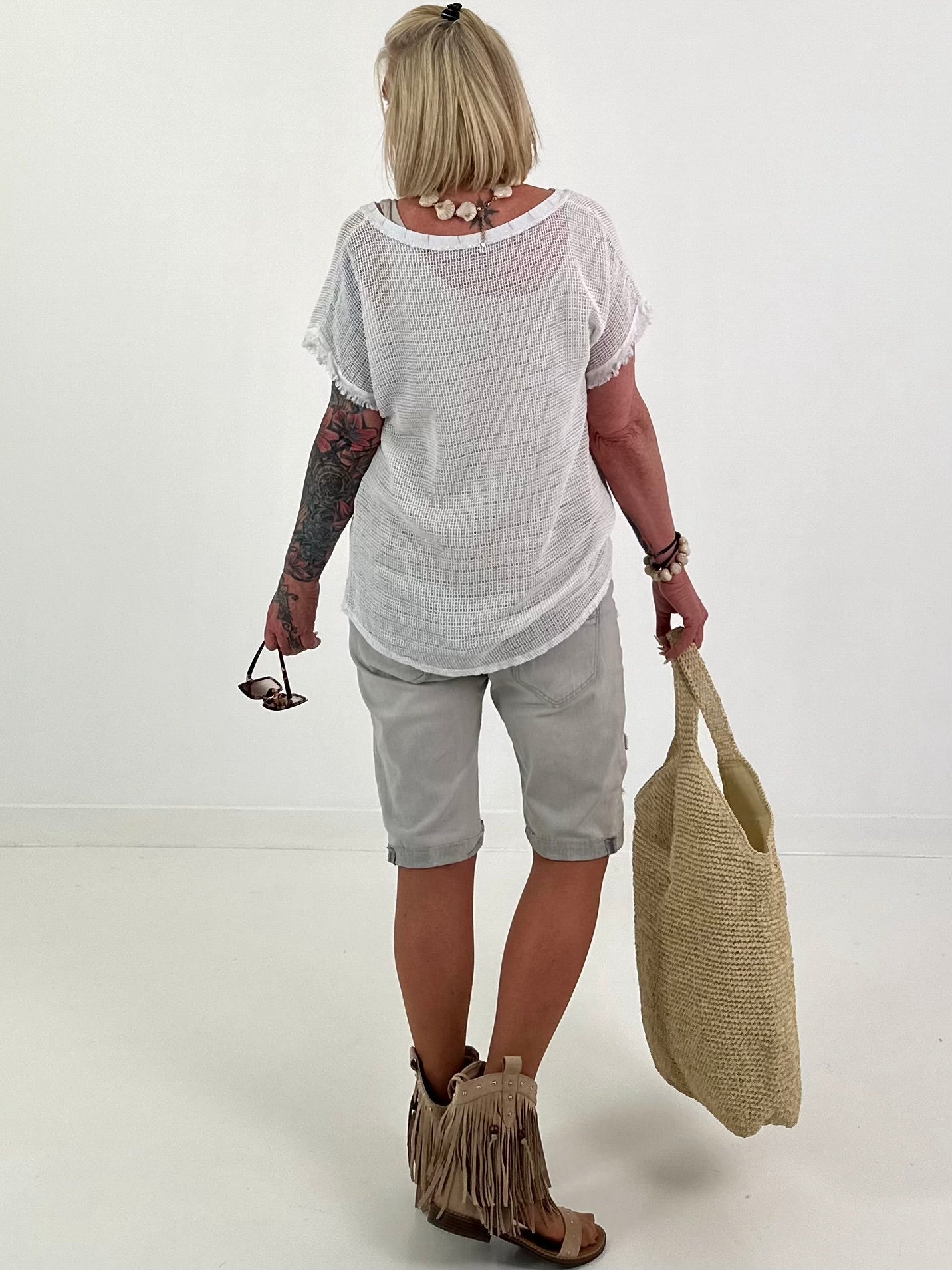 Mesh-shirt - wit