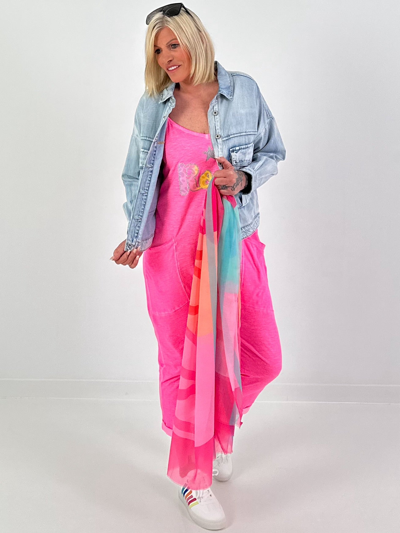 Jumpsuit Skirt - neon pink