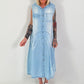 Hooded denim dress - light blue