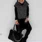 Baggy Hose mit Patten - schwarz