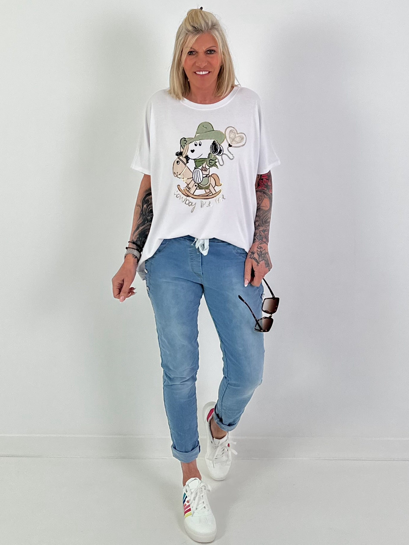 T-Shirt Cowboy - white