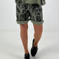 Sweat Short Camouflage mit Nieten - khaki-mehrfarbig
