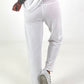 Sweatpants with eyelets - white