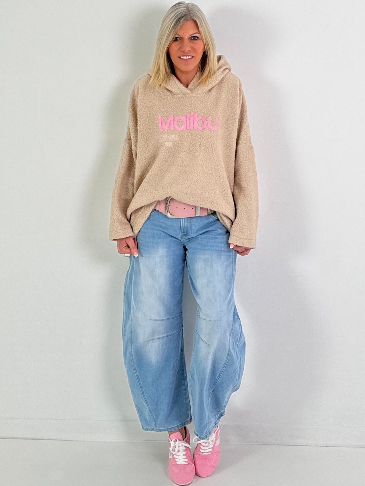 Bouclé Hoodie Malibu - beige