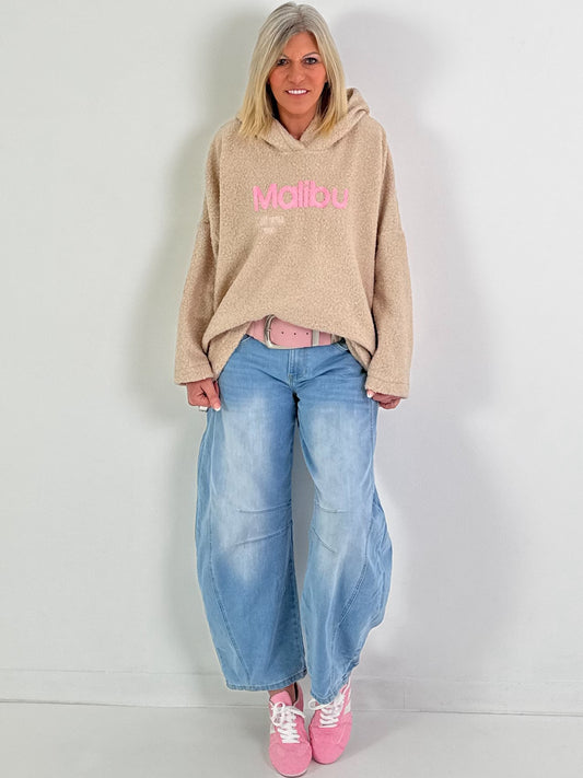 Bouclé Hoodie Malibu - beige