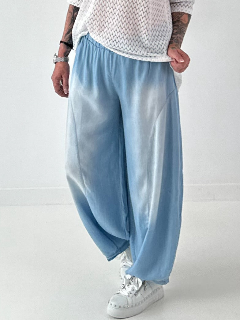 Leichte Ballon Jeans Hose  - hellbau