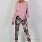 Shirt mit Raff-Details - rosa