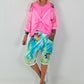Tunika mit integrierten Top - neonpink