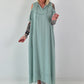 Dress with cold shoulder and hood - sage