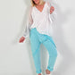 Tunic with lace hem - white