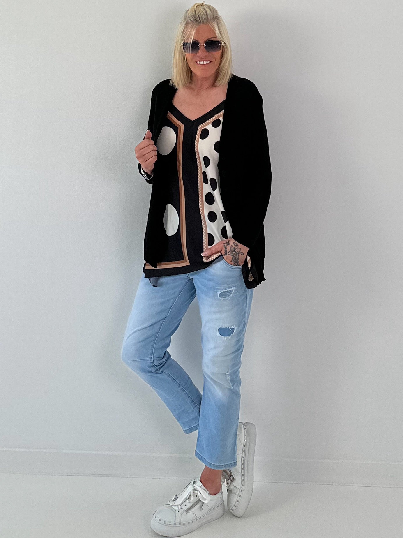 Lightweight cardigan - black