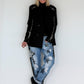 Stylischer Blazer mit Reißverschlüssen  - schwarz