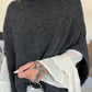 Cozy chunky-knit slipover - anthracite