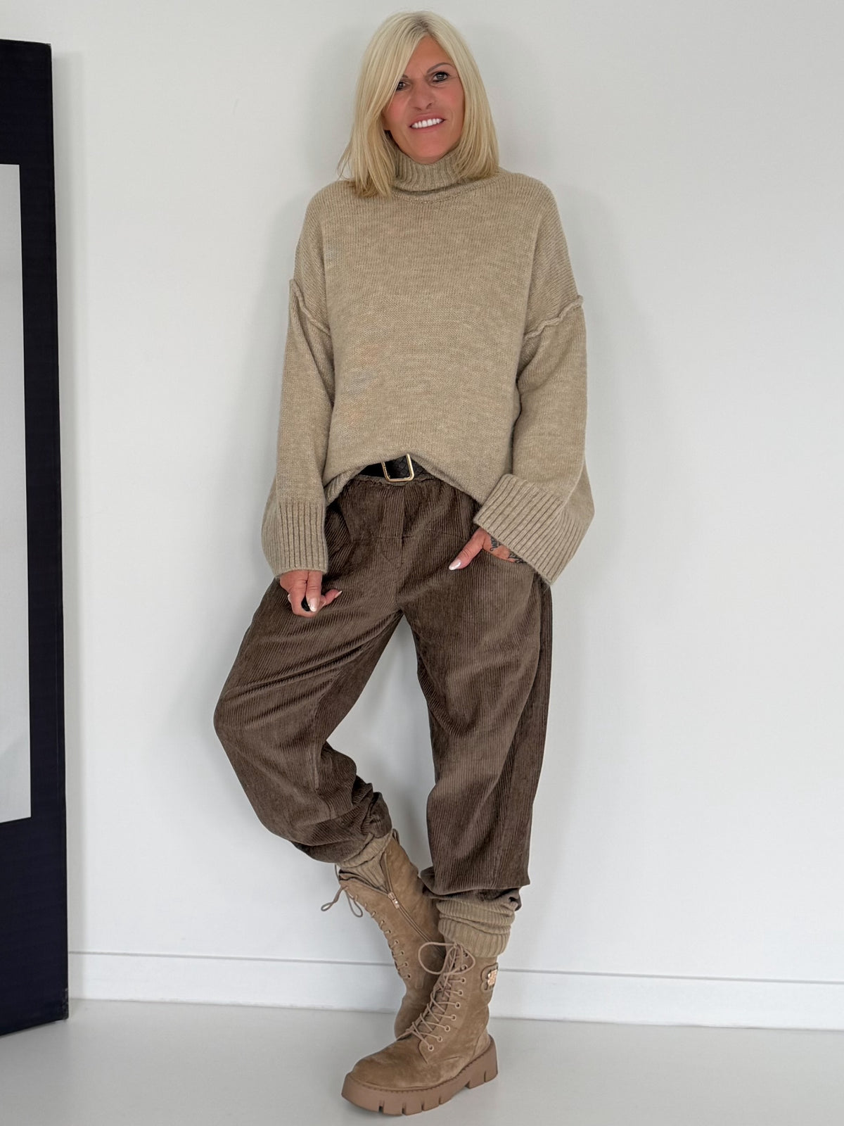 Knusse trui - beige