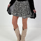 Skort Leo with ruffles - beige-multi-coloured