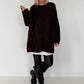 Rippstrickpullover -chocolate