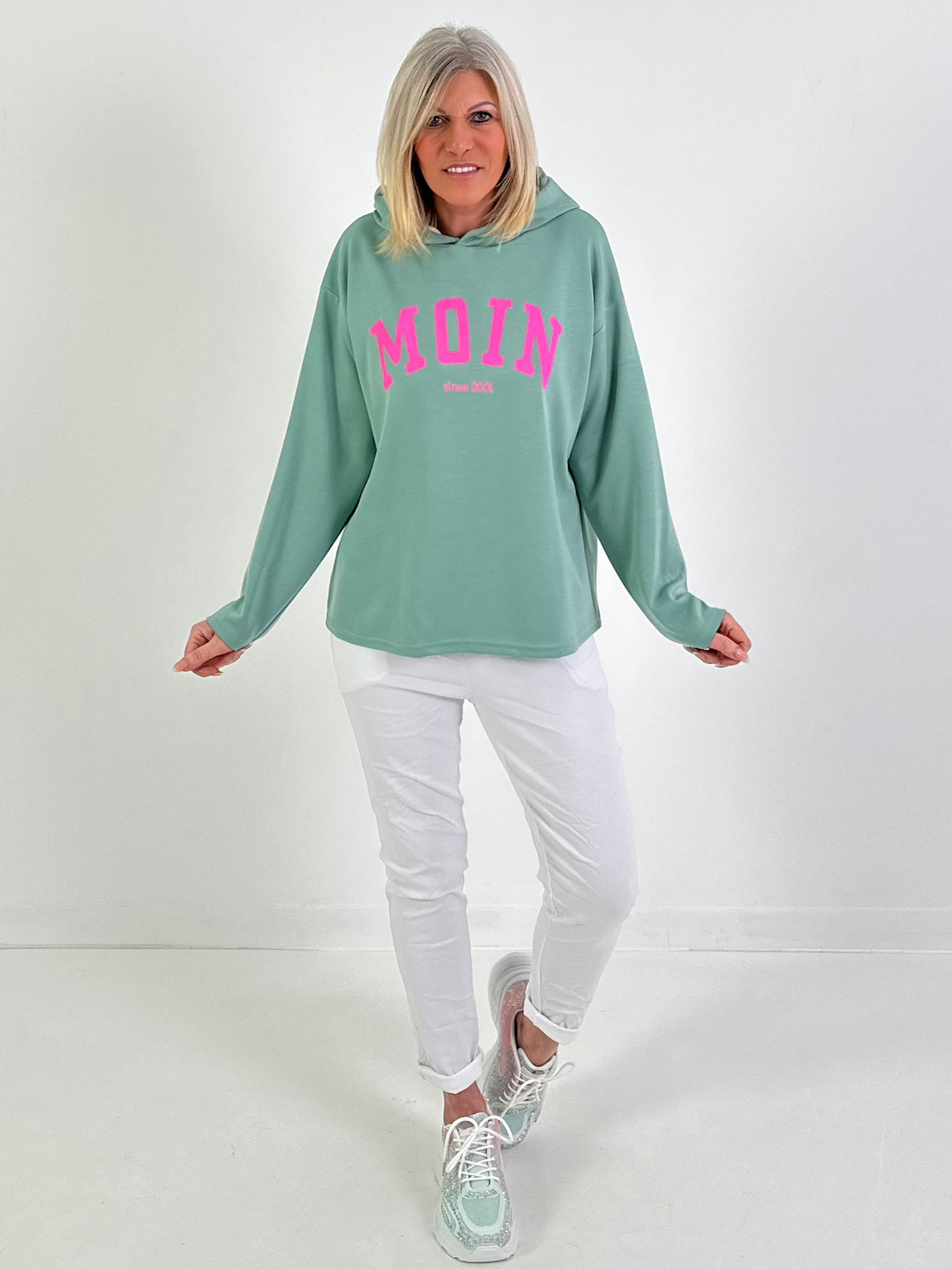 Hoodie Modell "Moin" - salbei