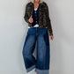 Leopard print denim jacket - multicolored