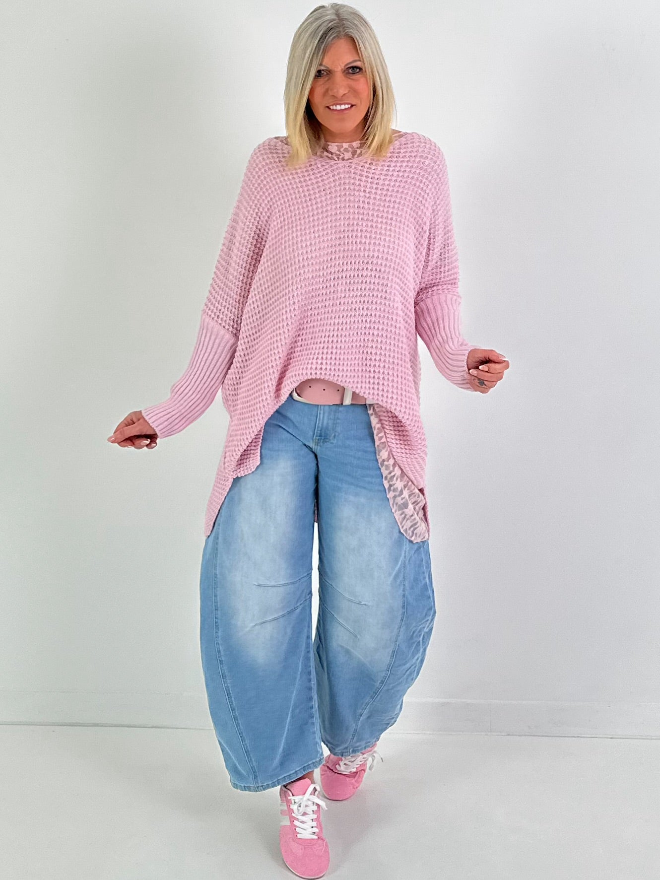 Pullover mit Stulpenärmeln - rosa