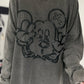 Oversized Shirt mit Paillettenprint - stone-washed-schwarz