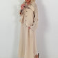 Leinen Jäckchen mit Häkeleinsatz - beige