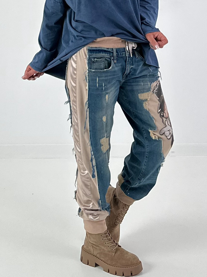 Jogg-Jeans im used Look Moonwalk Mouse - denim
