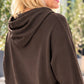 Ribbed hoodie - mokka