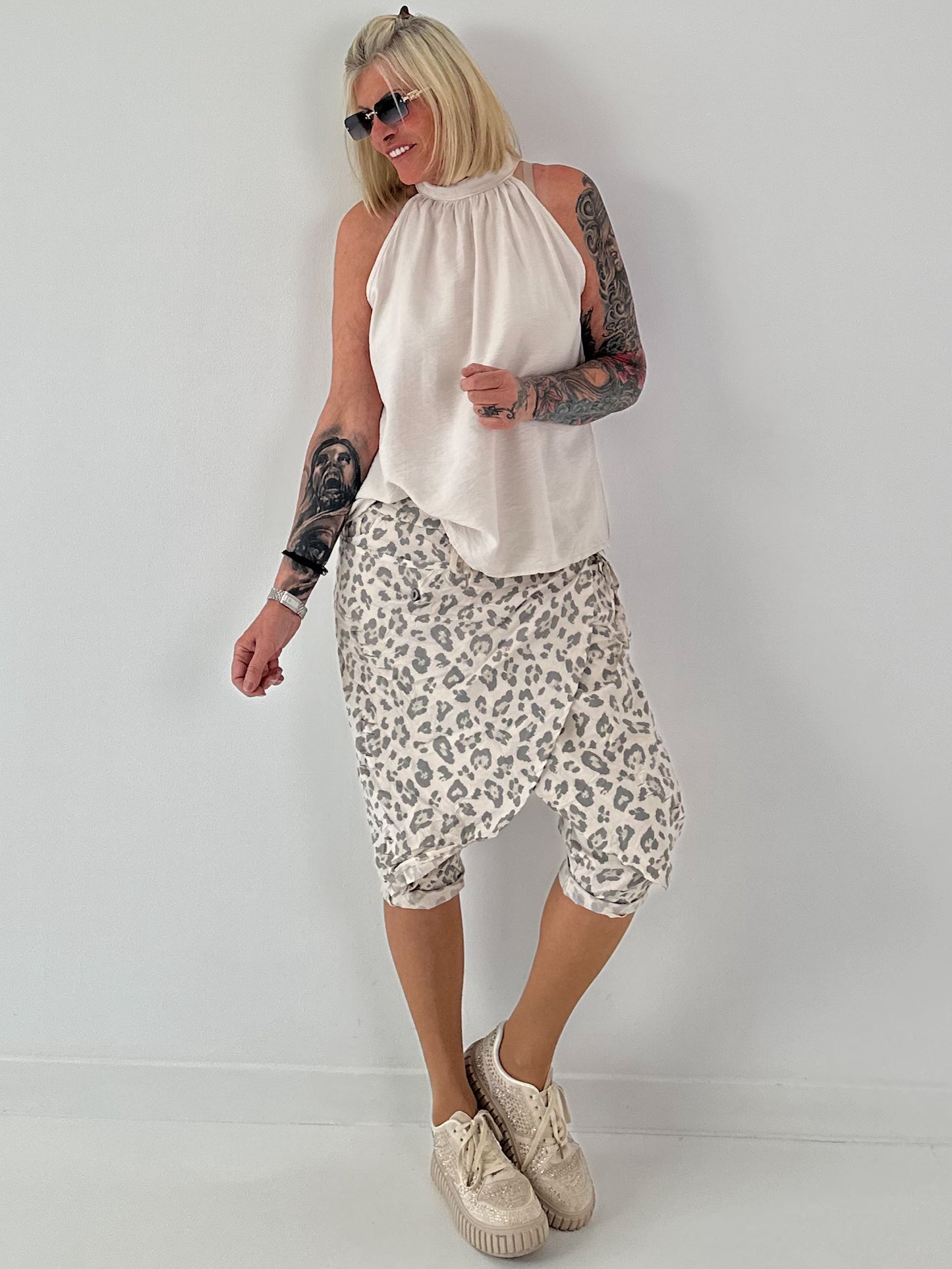 Neckholder Top -beige