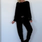 Basic crew neck pullover - black