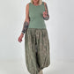 Leichte Pumphose mit stylischem Print  - oliv -mehrfarbig
