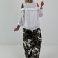 Balloon Linen Trousers with Fringe Details - taupe