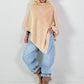 Poncho model "Luxury Touch" - beige