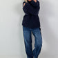 Chunky knit sweater - midnight blue