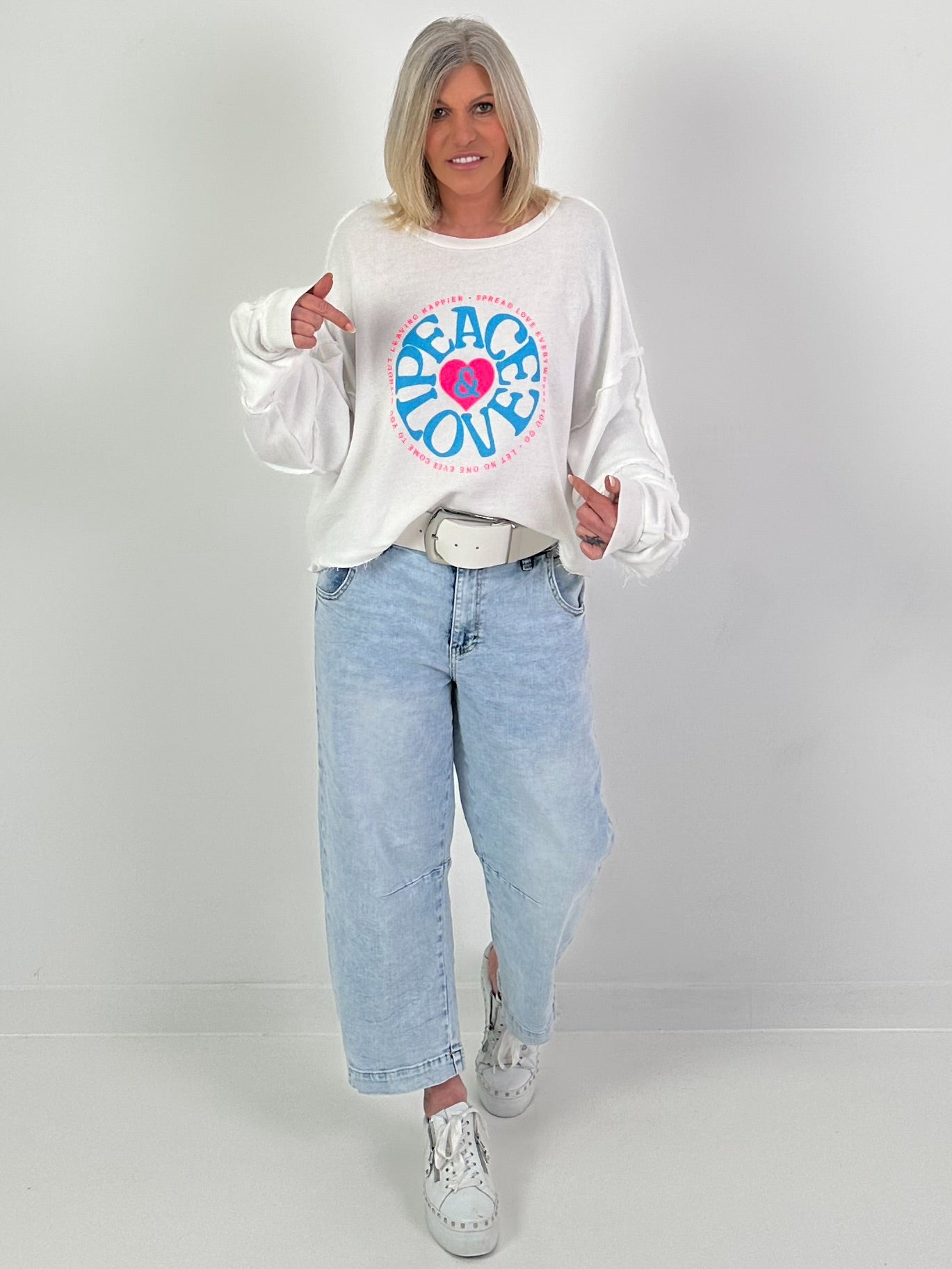 Peace&Love Sweater - white