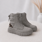 High Sneaker in Wildleder-Optik  - grau-leo