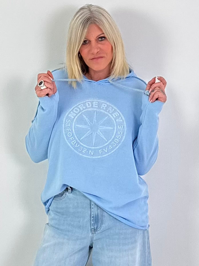 Hoodie Modell "Norderney" - hellblau
