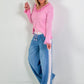 Jeansbroek model "Vichy Layer" - denim roze