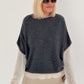 Soft knitted tank top - anthracite