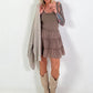 Crochet jacket with Lurex - beige