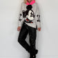 Hoodie mit Comic-Print - mehrfarbig