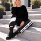 Hose im Materialmix City Statement - schwarz