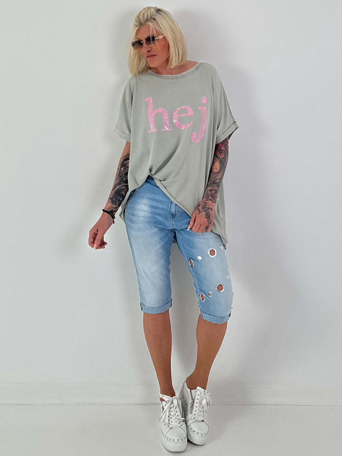 T-Shirt Hej - khaki
