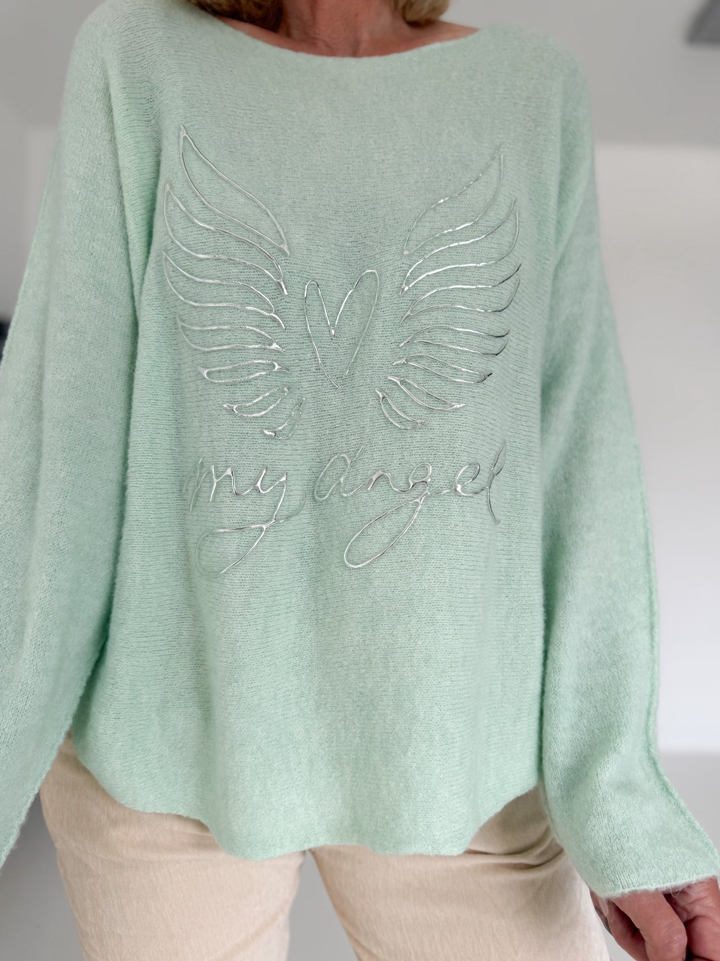 Soft sweater My Angel - mint