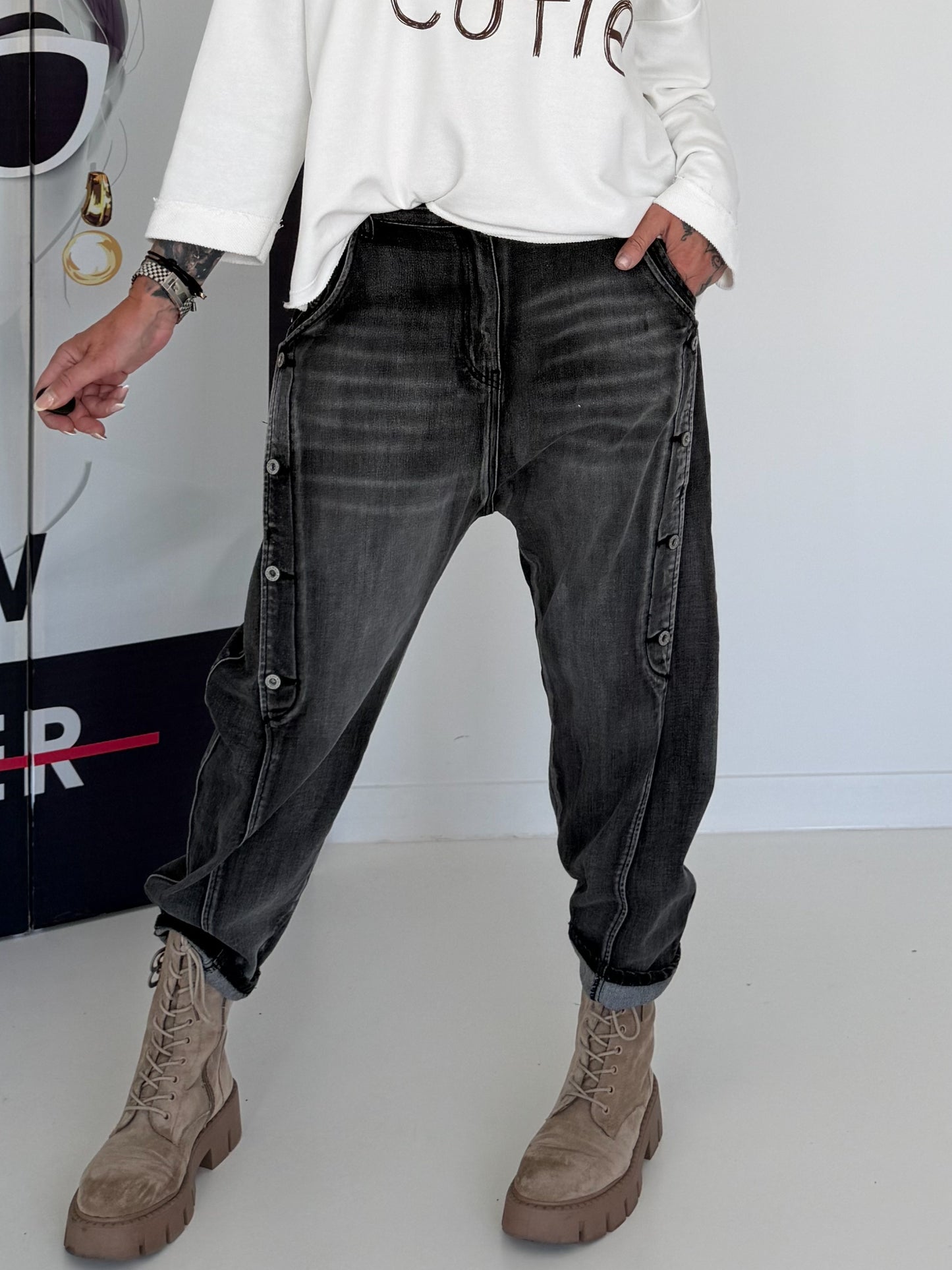Baggy Jeans - used grey