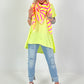 XL Muslin Cloth with Stripes - white-neon yellow-neon pink